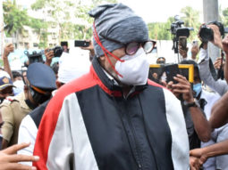 Amitabh and Abhishek Bachchan attend last rites of Dilip Kumar