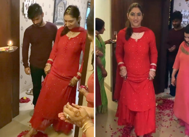 Disha Parmar receive warm welcome from Rahul Vaidya's family, watch video Disha Parmar receive warm welcome from Rahul Vaidya's family, watch video