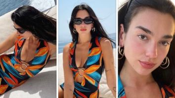 Dua Lipa sizzles in black bikini as she dives into water with boyfriend Anwar Hadid