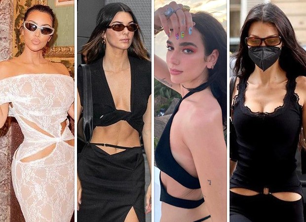 From Kim Kardashian, Kendall Jenner to Dua Lipa, Bella Hadid, the risqué pelvic cut-out trend is taking over the fashion world in 2021