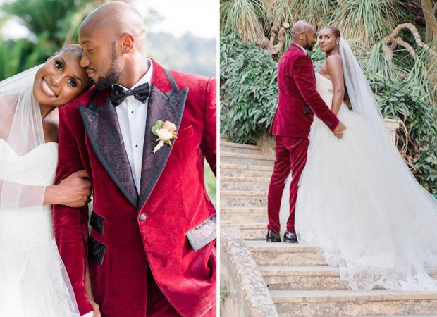 Insecure star Issa Rae marries her long time beau Louis Diame; dons gorgeous white wedding gown custom-made by Vera Wang