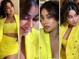 Janhvi Kapoor is all about maximalism in monotone co-ord set – yellow crop top, mini skirt and jacket