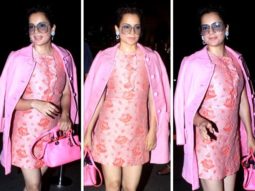 Kangana Ranaut pivots to pink mini dress and blazer from her regular saree appearances
