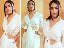 Mrunal Thakur flaunts her sexy avatar in satin crop top and high-waisted skirt worth Rs. 13,700 and Christian Louboutin heels worth Rs. 58,121