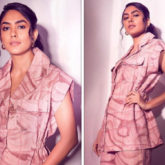 Mrunal Thakur pairs a black bralette with a blazer and flared jeans for  Toofan promotions : Bollywood News - Bollywood Hungama