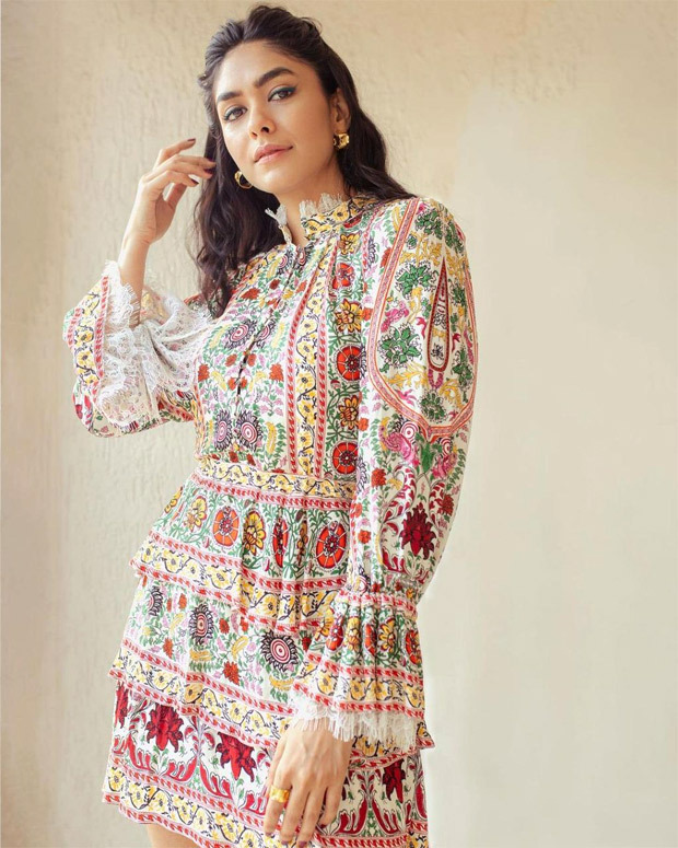 Mrunal Thakur stuns in multi-coloured floral printed mini dress for Toofaan promotions
