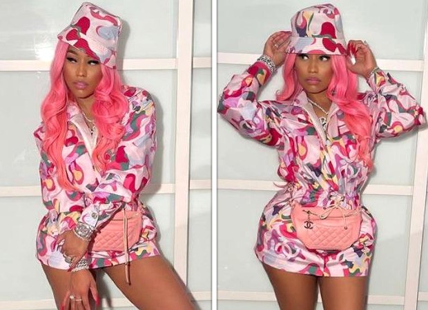 Nicki Minaj dons head-to-toe pink dominant Chanel in luxury activewear look; wears Rs. 88,220 sports shoes