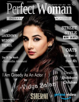 Vidya Balan on the cover of Perfect Woman, July 2021
