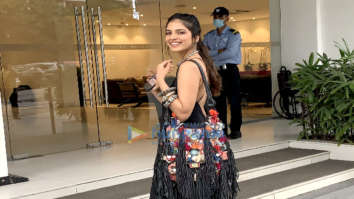 Photos: Malavika Mohanan spotted in Hyderabad post her shoot