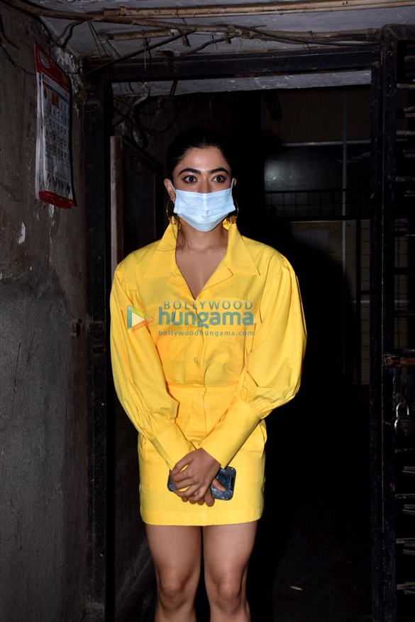 rashmika mandanna spotted at monochrome studios in andheri 3
