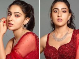 Sara Ali Khan makes a fiery appearance in a sequin red lehenga for a jewellery brand shoot