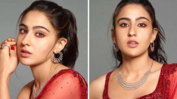 Sara Ali Khan makes a fiery appearance in a sequin red lehenga for a jewellery brand shoot
