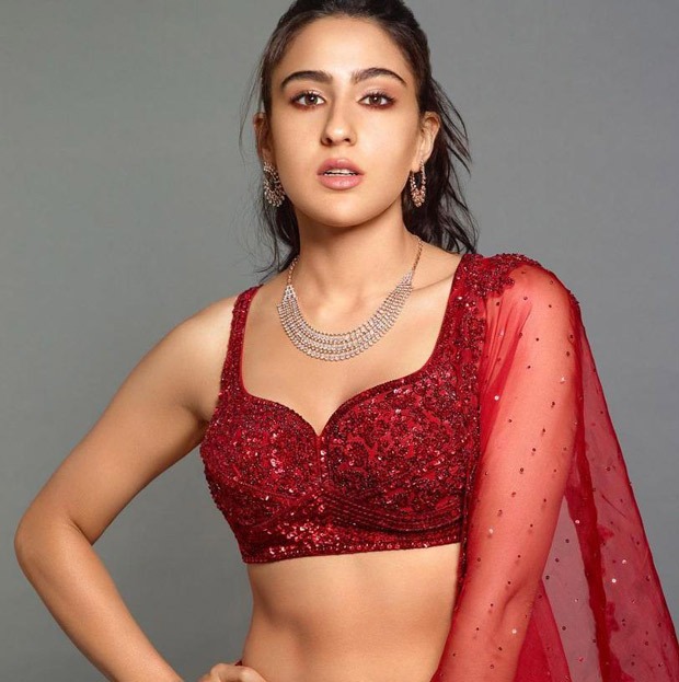 Sara Ali Khan makes a fiery appearance in a sequin red lehenga for a jewellery brand shoot Sara Ali Khan makes a fiery appearance in a sequin red lehenga for a jewellery brand shoot