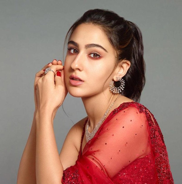 Sara Ali Khan makes a fiery appearance in a sequin red lehenga for a jewellery brand shoot Sara Ali Khan makes a fiery appearance in a sequin red lehenga for a jewellery brand shoot