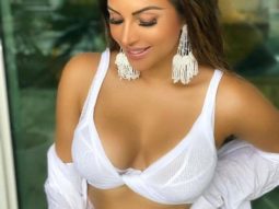 Sexaholic actress Shama Sikander takes the internet by storm in plinging neckline white bralette and high waisted checkered pants