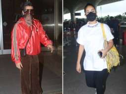 Spotted – Ranveer Singh, Mira Rajput and Angad Bedi at Airport
