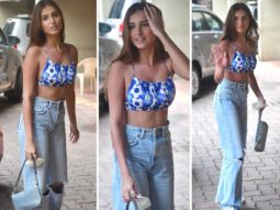 Tara Sutaria looks beach ready in a ruched cropped top and denims!