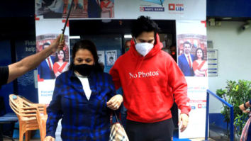 Photos: Varun Dhawan snapped with his mother at a bank in Santacruz