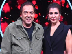 Veteran stars Dharmendra and Anita Raj get emotional after listening to ‘Honthon Se Chhulo Tum’ on the sets of Indian Idol 12