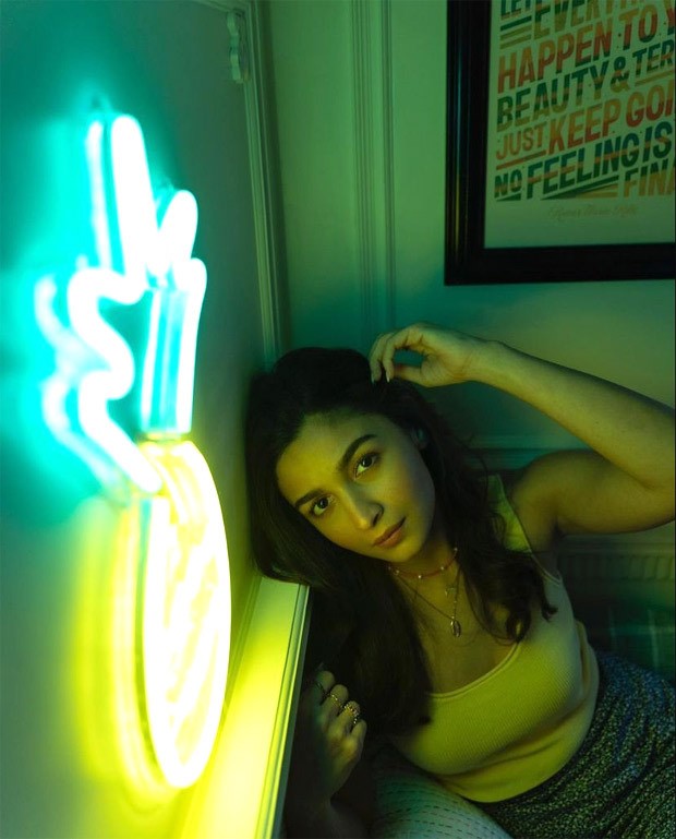Alia Bhatt looks resplendent in new pictures bathing in neon lights as she starts the 'Pineapple Series'