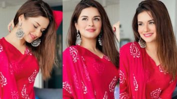 Avneet Kaur looks radiant in fuschia pink printed salwar suit