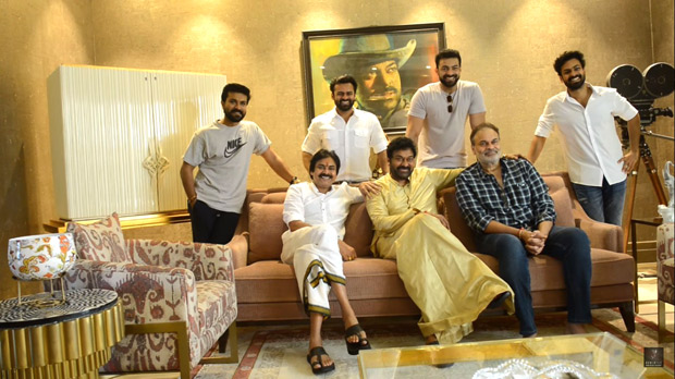 Chiranjeevi, Pawan Kalyan, Ram Charan pose in epic Konidela family photo