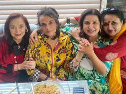 Farah Khan bumps into yesteryear icons Reena Roy, Mumtaz and Mallika Randhawa at a restaurant 