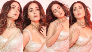 Hina Khan looks dreamy in white sequin saree by Manish Malhotra