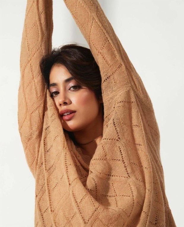 Janhvi Kapoor keeps it comfy in affordable rust knit top worth 4k