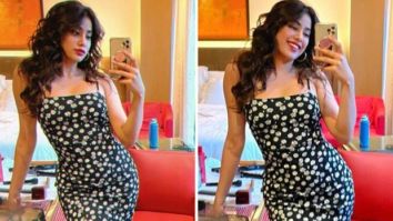 Janhvi Kapoor looks stunning as ever in a floral print mini dress