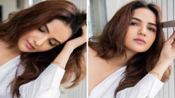 Jasmin Bhasin glows in oversized white shirt in latest photos