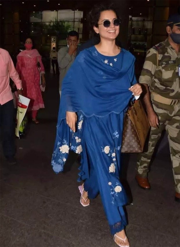 Kangana Ranaut spotted at the airport with a Louis Vuitton bag costing Rs 1.8 lakh as she returns from Budapest