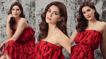 Kriti Sanon makes a statement in a polka dotted red dress