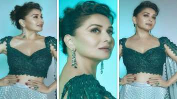 Madhuri Dixit has put her seal on the green trend in a metallic Amit Aggarwal creation