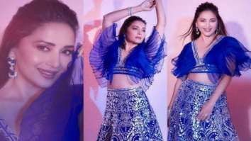 Madhuri Dixit is the epitome of royalty in a blue Abu Jani Sandeep Khosala creation