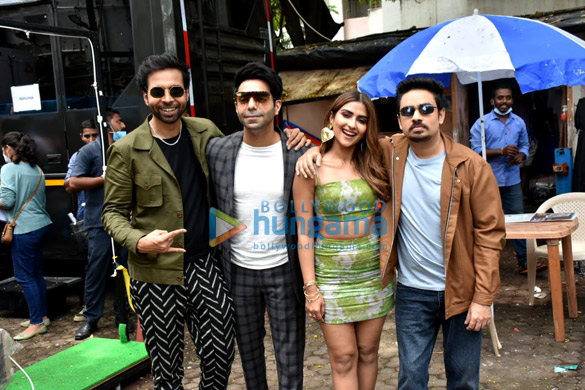 photos aparshakti khurrana abhishek banerjee pranutan bahl and ashish verma snapped promoting the film helmet in malad 5