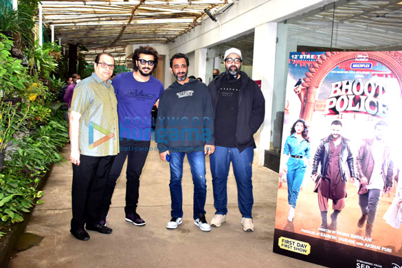 photos celebs snapped at private trailer preview of bhoot police 3