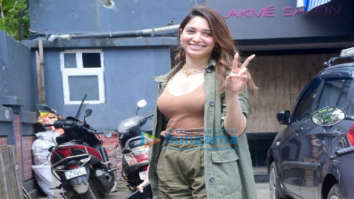Photos: Tamannaah Bhatia spotted outside a salon in Bandra