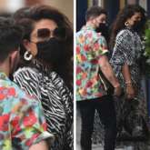 Priyanka Chopra Jonas looks stunning in a zebra printed midi dress as she steps out with Nick Jonas for a date in London