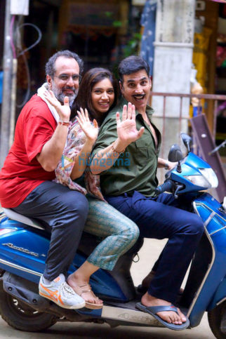On the sets of the movie Raksha Bandhan