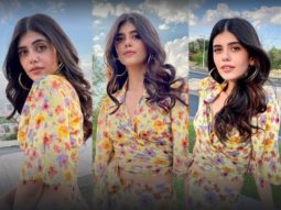 Sanjana Sanghi exudes elegance in a bright floral set worth Rs. 6,000 while shooting abroad