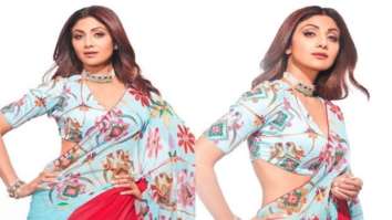 Shilpa Shetty stuns in blue and red saree for Super Dancer – Chapter 4, says ‘there is no force more powerful than a woman determined to rise’