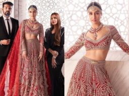 Shraddha Kapoor turns muse for Falguni Shane Peacock in a bespoke bridal red lehenga