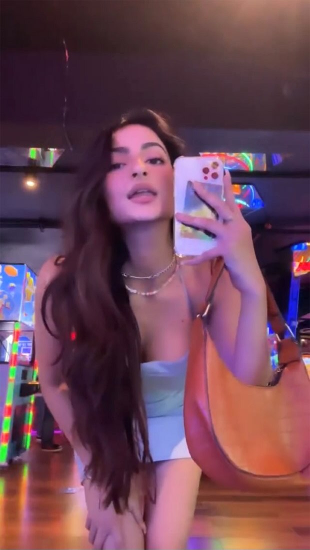 Shweta Tiwari's daughter Palak Tiwari stuns in ice blue satin backless mini dress, watch video