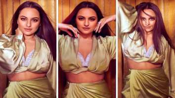 Sonakshi Sinha makes a sizzling statement in a crystallised bralette and green slit skirt