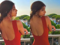 Suhana Khan looks stunning in brown bodycon with a backless cut