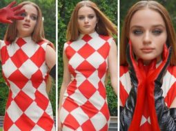 The Kissing Booth star Joey King is a vision in red as she promotes her film