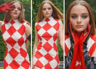 The Kissing Booth star Joey King is a vision in red as she promotes her film