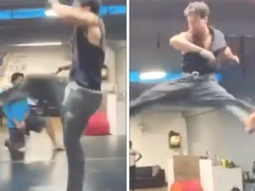 Tiger Shroff rehearses triple kicks and high kicks for action sequences in Ganapath, watch video
