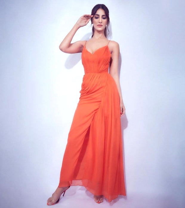 Vaani Kapoor looks gorgeous in a Tangerine dress for BellBottom promotions Vaani Kapoor looks gorgeous in a Tangerine dress for BellBottom promotions